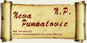 Neva Pumpalović vizit kartica
